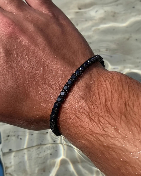 Fekete Tennis Karkötő